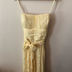 BCBG Max Azria Yellow Strapless Dress